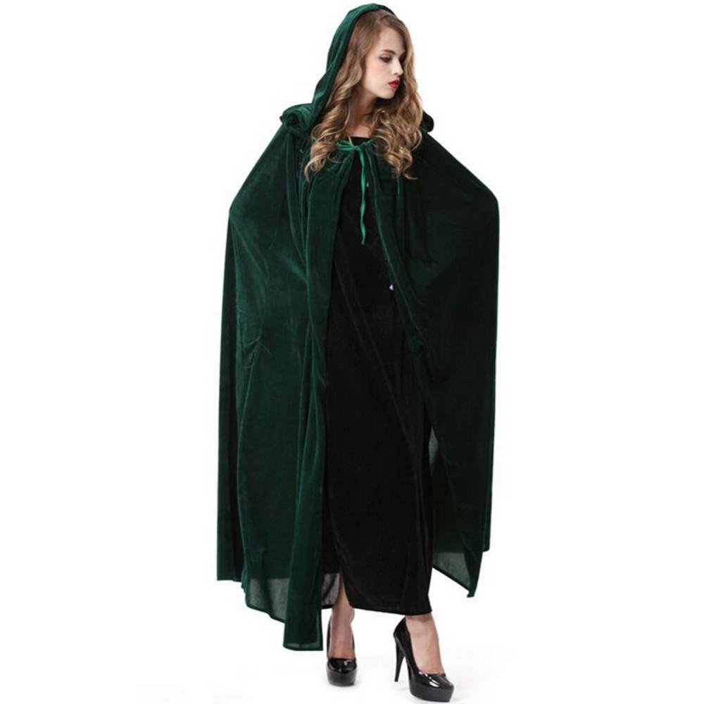 B048-5Halloween cape costume party performance clothing dense velvet cloak witch